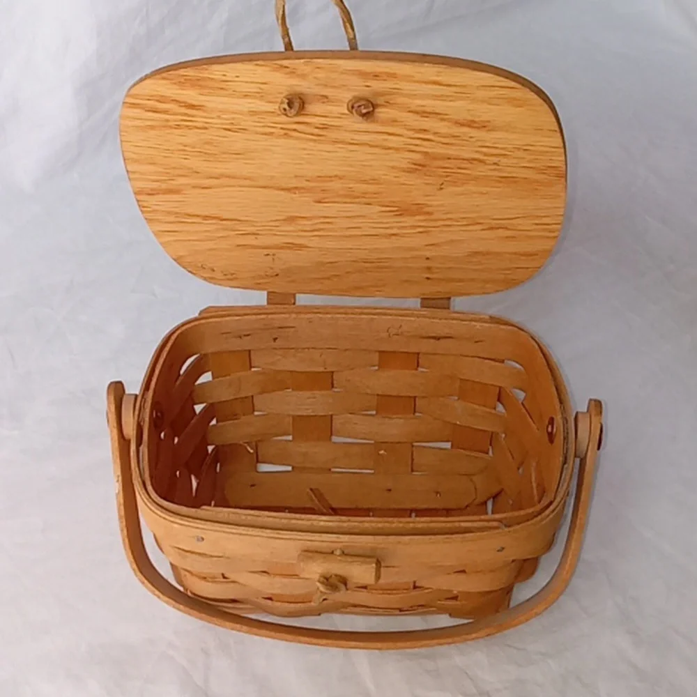 Longaberger Small Basket Vintage Handwoven 1991 Brown